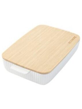 NWT Biltmore home large take and bake dish white color ceramic